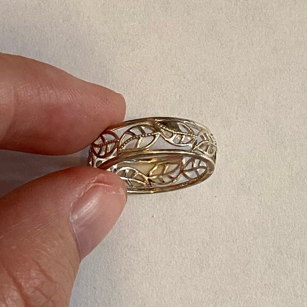 Silver Leaf Ring - image 1